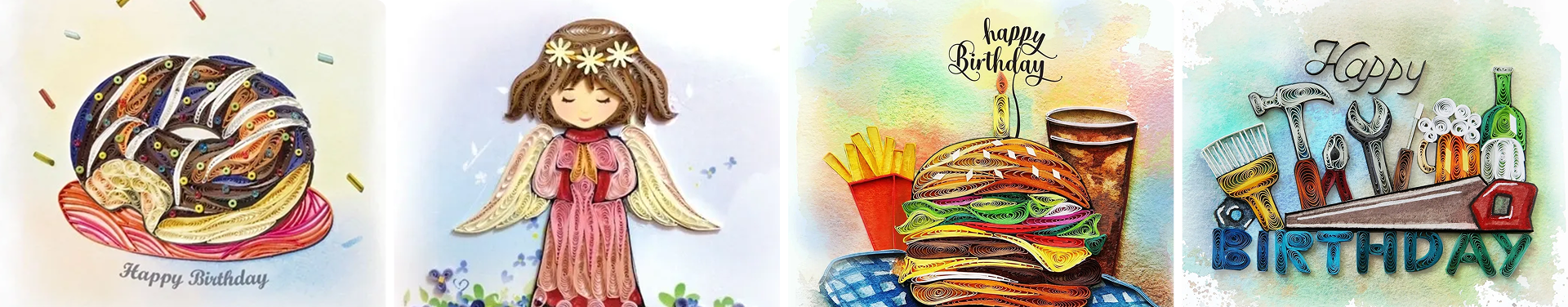 Burger and drink birthday greeting