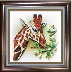 Creative giraffe design in quilling technique