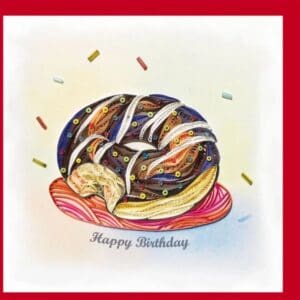 Quilled donut with sprinkles artwork