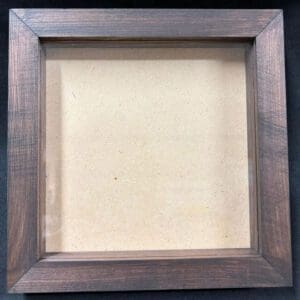 Empty wooden photo frame