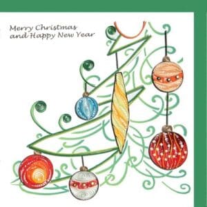 Christmas tree with colorful ornaments