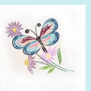 Decorative butterfly and flowers design