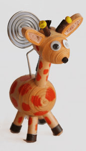 Handmade giraffe art piece