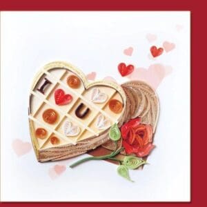 Heart-shaped paper quilling art
