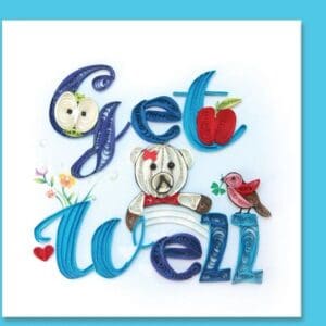 Quilled get well card design