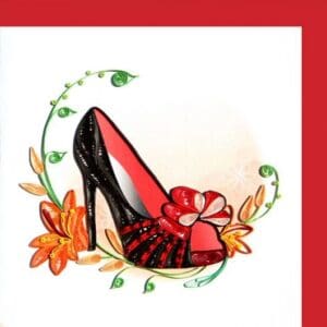 Decorative shoe design with blossoms