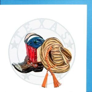 Cowboy hat and boot illustration