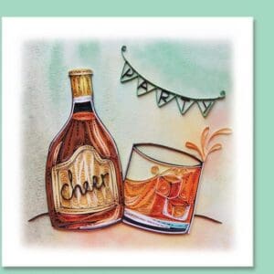 Quilled bottle and drink art