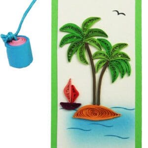 Handmade paper art bookmark design